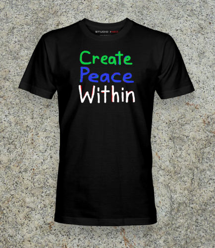 Men's T-shirt Black - Create Peace Within